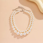 Double Statement Pearl Necklace