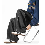 Raw-edge American Harem Straight Pants