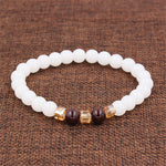 Buddha Stones Natural White Jade Protection Bracelet