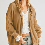 Zeagoo Women's Cardigan Zipper Sweater Loungewear Outerwear Hoodie Long Jacket