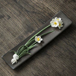Buddha Stones Lotus Peony Rose Flower Ceramic Spiritual Incense Burner