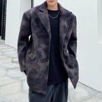 Shoulder Pad Wool Tie-dye Suit Jacket
