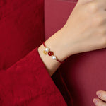 Buddha Stones 925 Sterling Silver Good Fortune Fu Character Agate Pearl Red String Braid Bracelet (Extra 30% Off | USE CODE: FS30)