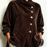 Sandra - Chaqueta con Cuello Alto Asimétrico