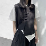 Irregular Strap Casual Vest