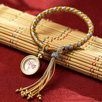 Buddha Stones Handmade Tibetan Five God Of Wealth Dragon Scale Rope Luck Braid Bracelet