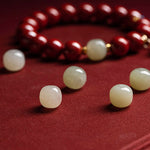Buddha Stones Cinnabar Jade Healing Protection Charm Bracelet (Extra 35% Off | USE CODE: FS35)