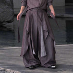 Irregular Slanted Placket Shirt and Trousers Two-piece set