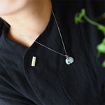 Buddha Stones White Jade Elephant Lotus Protection Necklace Pendant