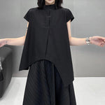 Women's Irregular Stand-up Collar Casual Shirt