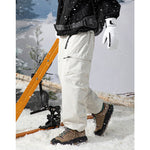 Winter White Duck Down Softshell Waterproof Warm Ski Pants
