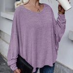 Zeagoo Tie Plunging Back Dolman Sleeve Oversize Top for Women Casual Work Office Loose Fit 2026 | Under $40