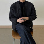 Japanese Loose Collarless Cotton Jacket