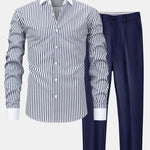 Non-Iron Stripe Winchester Shirt & Slim Fit Tapered Trousers