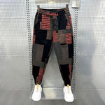 Colored Plaid Casual Stretch Skinny Pants