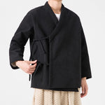 Thickened Diagonal-front Loose-fitting Belted Jacket