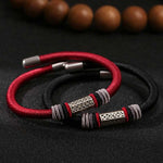 Buddha Stones 925 Sterling Silver Om Mani Padme Hum Peace Red String Bracelet