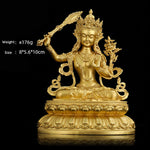 Buddha Stones Shakyamuni Amitabha Medicine Buddha Figurine Serenity Copper Statue Home Decoration