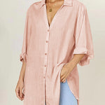 Zeagoo Half Sleeves Casual Tops Blouse Solid Basic Loose Travel Top