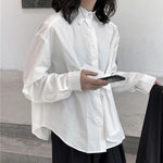 Loose Asymmetrical Button Shirt