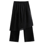 Retro Multi-layer Stitching Mesh Trousers