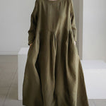 Zeagoo Women's Dress Loose Casual Baggy Oversized Long Sleeve Midi Dress