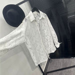 Lace Cut-out Long-sleeve Shirt