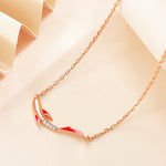 Buddha Stones 925 Sterling Silver Koi Fish Luck Zircon Prosperity Necklace Pendant