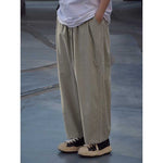 Loose-fitting Wide-leg Casual Straight-leg Pants