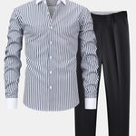Non-Iron Stripe Winchester Shirt & Slim Fit Tapered Trousers