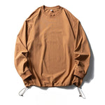 Retro Solid Color Drawstring Quick-drying Shirt