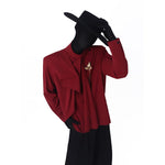 Vintage Mock-Neck Shirt with Scarf-Style Tie Detail