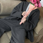 Loose-fitting Jacket Drawstring Straight-leg Suit Trousers Two-piece Suit