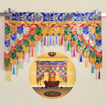 Buddha Stones Tibetan Five Colors Hanging Curtain Prayer Altar Healing Meditation Curtain