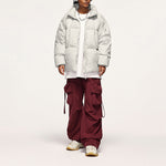 Solid Color High Collar Warm Down Jacket