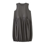 Women's Japanese Loose Crew Neck Sleeveless Balloon Dress