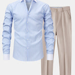 Non-Iron Stripe Winchester Shirt & Slim Fit Tapered Trousers