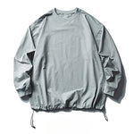 Retro Solid Color Drawstring Quick-drying Shirt