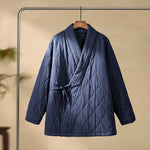 Cross-collar Loose Quilted Coat