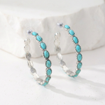 Graceful Silver Hoop Earrings