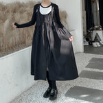Spaghetti Strap Ruched Zippered Loose Long Dress