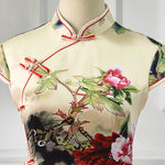 Buddha Stones Peony Flower Print Cheongsam Dress Women's Qipao (Extra 30% Off | USE CODE: FS30)