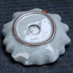 Buddha Stones Lotus Plum Blossom Square Ceramic Spiritual Backflow Incense Burner