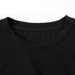 Casual Round Neck Irregular Stitching Pleated T-shirt