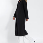 Zeagoo Women's Black Stretch Knit Frock Cardigans Coat