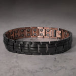 Vintage Magnetic Solid Copper Cuff Bracelet Bangle