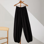 Loose Flower Bud Lantern Elastic Waist Culottes