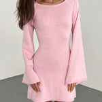 Zeagoo Elegant Backless Lace-up Bell Sleeve Mini Dress for Women Casual Going Out Summer 2026
