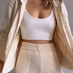 Zeagoo Women's Casual Twist Jacquard Sweater Cardigan Two-Pieces Set