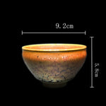Buddha Stones Gold Spot Pattern Chinese Jianzhan Ceramic Teacup Kung Fu Tea Cup Bowl With Gift Box